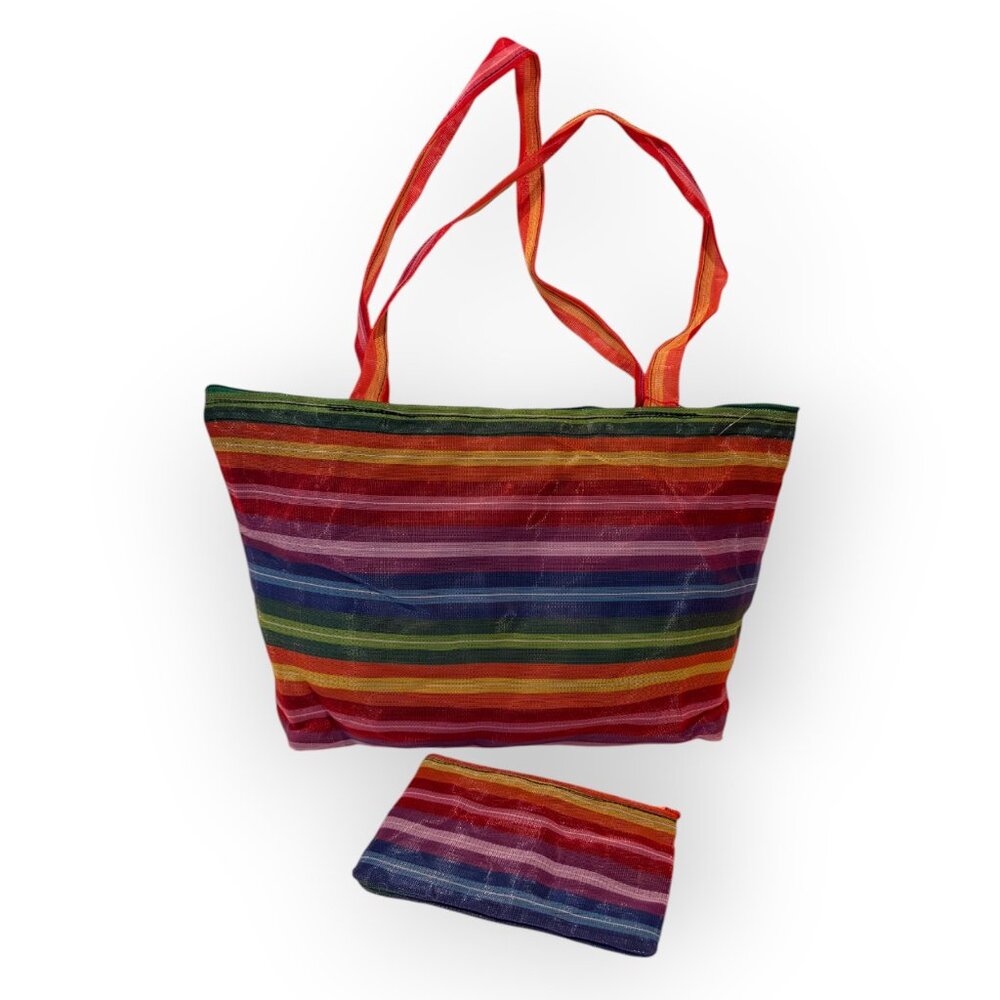 Bag and wallet, made of recycled plastic, Mexico